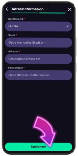 WinSpirit Casino App – Registrierung Schritt 3