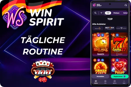 Spielsuche mit Anbieterfilter in der mobilen WinSpirit Casino Lobby
